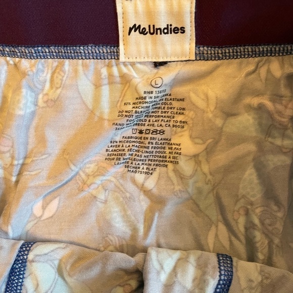 MeUndies Merman Mermaid Print Blue Boxer Briefs Micromodal size large NW… - Picture 7 of 7